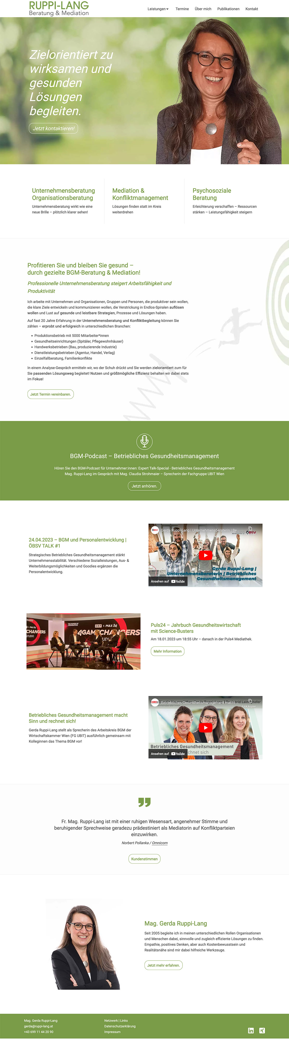 Ansicht – Homepage